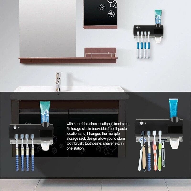 Nástěnná UV sterilizační stanice na zubní kartáčky